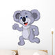 Cute Koala Cartoon Running Wall Decal