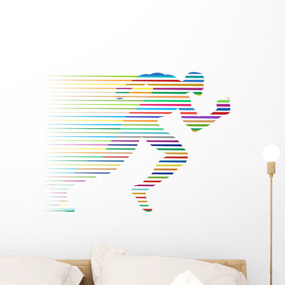 Runner shown on a wall