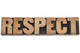 Respect Word in Wood Type Wall Decal