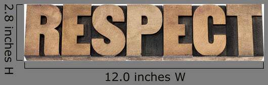 Respect Word in Wood Type Wall Decal