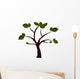 isolated tree with green leaves Wall Decal