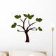 isolated tree with green leaves Wall Decal