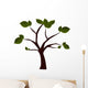 isolated tree with green leaves Wall Decal