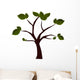 isolated tree with green leaves Wall Decal
