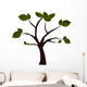 isolated tree with green leaves Wall Decal