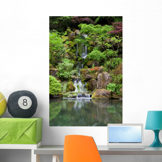 Cascading Waterfall Japanese Garden