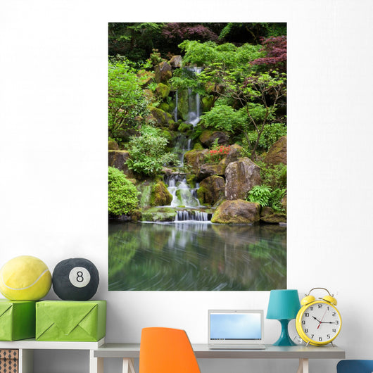 Cascading Waterfall Japanese Garden