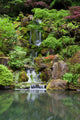 Cascading Waterfall Japanese Garden