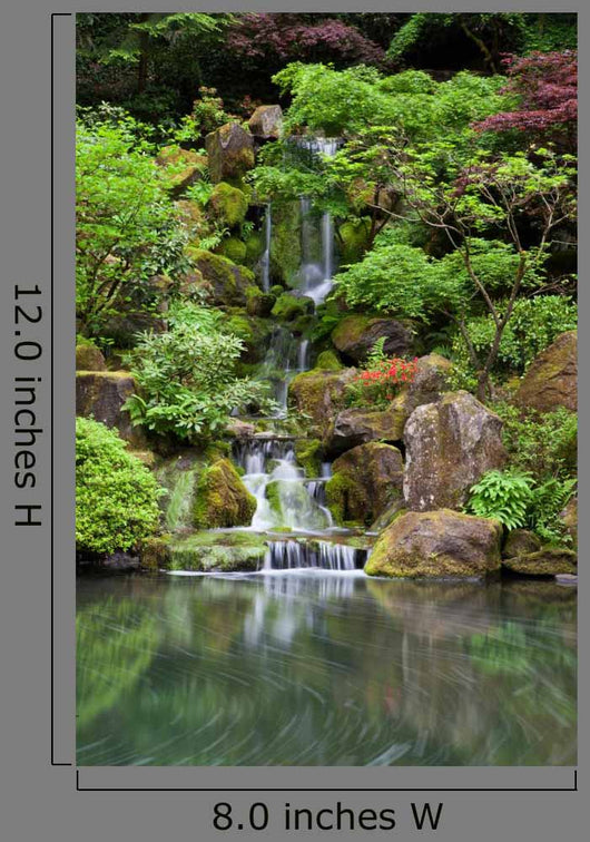 Cascading Waterfall Japanese Garden