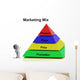 Marketing Mix Pyramid Showing Wall Mural