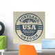 Grunge rubber stamp with name of Oregon, Portland, vector Wall Mural