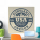 Grunge rubber stamp with name of Oregon, Portland, vector Wall Mural