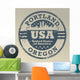 Grunge rubber stamp with name of Oregon, Portland, vector Wall Mural