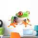 red-eyed tree frog isolated on white Wall Decal