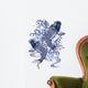 Blue White Koi Wall Decal