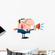 Excited Business Manager Speaking Wall Decal