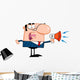Excited Business Manager Speaking Wall Decal