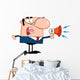 Excited Business Manager Speaking Wall Decal