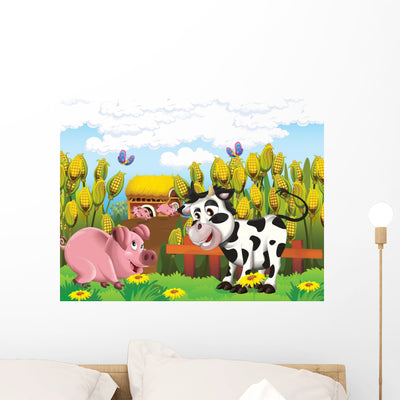 Life Farm shown on a wall