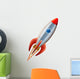 Flying Red Rocket Wall Decal