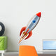 Flying Red Rocket Wall Decal