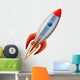 Flying Red Rocket Wall Decal