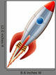 Flying Red Rocket Wall Decal