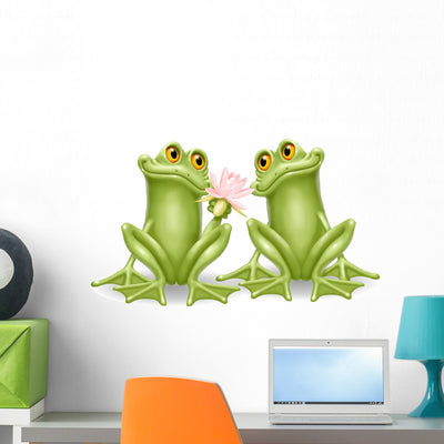 Couple Frogs shown on a wall