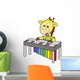 Cartoon Giraffe Playing Vibraphone Wall Decal