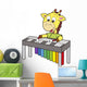 Cartoon Giraffe Playing Vibraphone Wall Decal