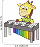 Cartoon Giraffe Playing Vibraphone Wall Decal