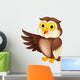 Owl cartoon waving Wall Decal