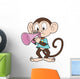 Cartoon Monkey Playing a Trumpet Wall Decal
