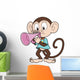 Cartoon Monkey Playing a Trumpet Wall Decal