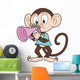 Cartoon Monkey Playing a Trumpet Wall Decal
