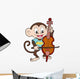 Cartoon Monkey Playing a Cello Wall Decal