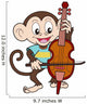 Cartoon Monkey Playing a Cello Wall Decal