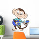 Cartoon Monkey Playing Guitar Wall Decal