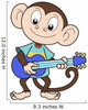 Cartoon Monkey Playing Guitar Wall Decal