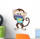 Cartoon Monkey Playing a Harmonica Wall Decal