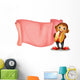 Pink Empty Banner with Wall Mural