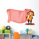 Pink Empty Banner with Wall Mural