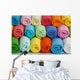 Set Colored Towels White Wall Decal