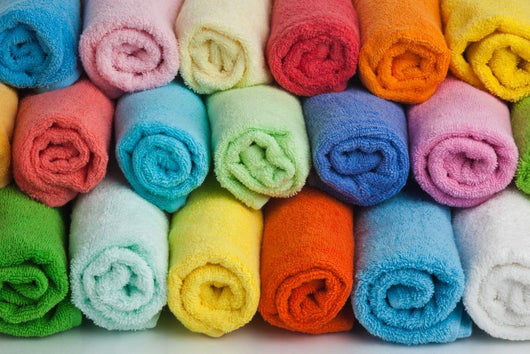 Set Colored Towels White Wall Decal