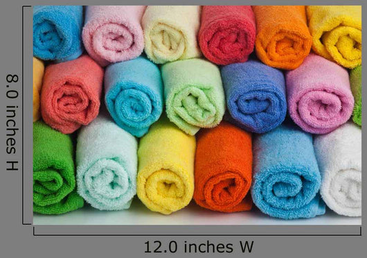 Set Colored Towels White Wall Decal