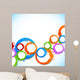 Background with colorful circles Wall Mural