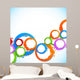 Background with colorful circles Wall Mural