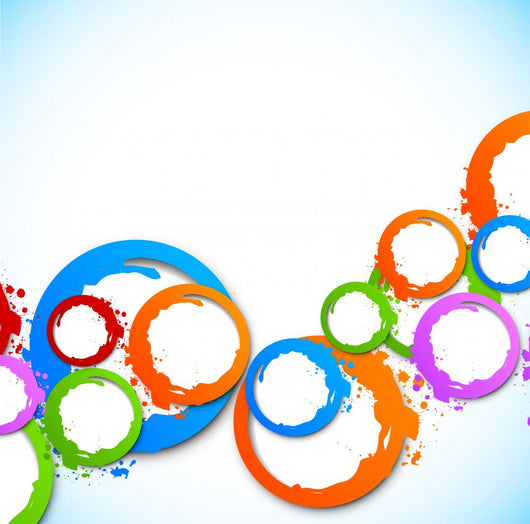 Background with colorful circles Wall Mural