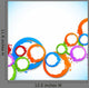 Background with colorful circles Wall Mural