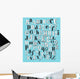 Hand Draw Alphabet Wall Mural